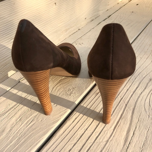 Colin Stuart/Nordstrom Brown Suede 4" Heels, 7.5 - Picture 5 of 8